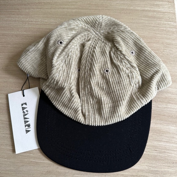 KasMaria Khaki Corduroy Cap - Picture 1 of 4